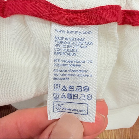 Tommy Hilfiger Women S White Paperbag Waist Drawstring Shorts Summer Casual - Picture 4 of 8